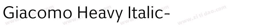 Giacomo Heavy Italic字体转换
